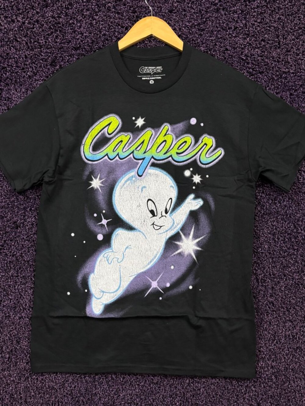 Casper the Friendly Ghost Airbrush Stars Cartoon T-Shirt M